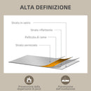 Specchio da Parete Rettangolare 50x70 cm in Vetro e MDF Bianco      