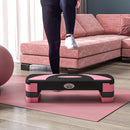 Step Fitness da Aerobica 80x31x10-15-20 cm Regolabile su 3 Altezze in Plastica Rosa      