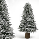 Albero di Natale Royal 210 cm Innevato Base Troco Realistica 1324 Punte Foltissimo