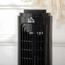 Ventilatore a Colonna Oscillante da Scrivania Ø11x32,5 cm 3 Velocità in ABS Nero