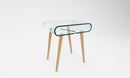 Tavolino Rettangolare in Vetro 50x40x50cm TFT Glass Legno