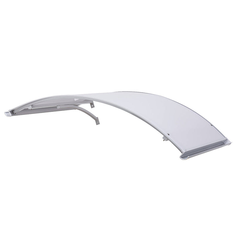 Pensilina Tettoia ad Arco in Policarbonato Compatto Satinato Opalino Varie Misure