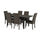 Table extensible 120/160x80x77 cm Chêne gris Firenze