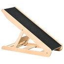Rampa per Cani Pieghevole max 15Kg 101x36x62 cm Altezza Regolabile in Legno e Poliestere