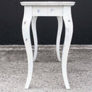 Consolle Allungabile in Legno H77x45x92/305cm Bassano Shabby Chic Bianca Classica