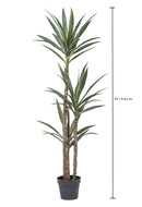 Yucca Artificiale con Vaso Altezza 154 cm Grigio