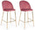 Lot de 2 tabourets de bar 51x55x105h cm Carry Velvet Blush