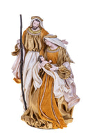 Statuina Natalizia Natività con Base 47 cm in Resina Sabbia Oro