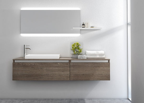 Meuble de Salle de Bain Suspendu 170cm TFT Ibiza Tabac Clair acquista