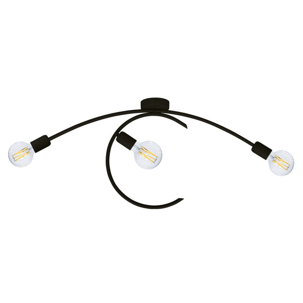 Suspension 3xE27 Cadre Peint Noir E-Energy Daniela prezzo