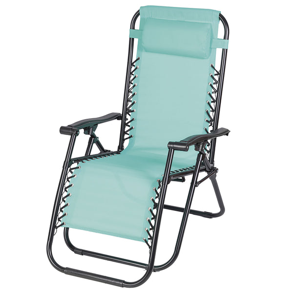 Sedia Sdraio Reclinabile e Richiudibile Rio 65x90x108 cm con Poggiatesta in Poliestere con Struttura in Acciaio Acquamarina online