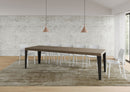  Tavolo Allungabile 200-460x90x77 cm Flame Premium Tortora Telaio Antracite