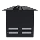Camino Elettrico a Vapore Acqueo con Fiamme 3D con Bruciatore a Incasso 150x21,5x24 cm DFVAPO150 Pannello Digitale e Fiamme Multicolor in Acciaio e Alluminio Nero