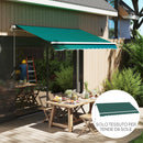 Telo di Ricambio per Tenda Parasole Retrattile 3x2,5 m in Poliestere Anti UV 50+ Verde      