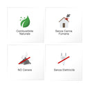 Camino a Bioetanolo da Parete 90x63 cm Flig Indianapolis Nero