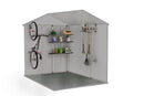 Appendi Attrezzi 74x15x30 cm Keter con 4 Ganci Capacità Totale 36 kg in Acciaio Grigio e Nero
