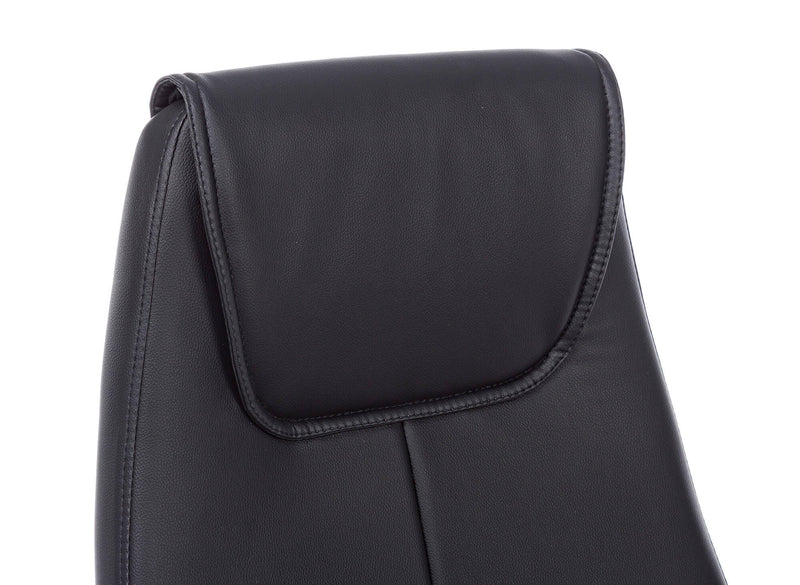 Sedia Poltrona Presidenziale da Ufficio in Similpelle Camberra Nera