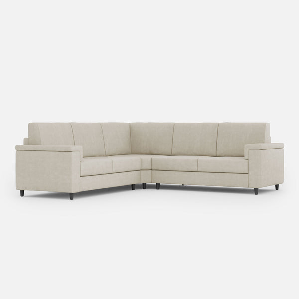 Divano Angolare 5 Posti 226x226x85 cm Marrak in Tessuto Latte online