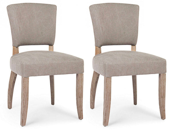 acquista Lot de 2 chaises 52x63x90h cm Maratriz Gris