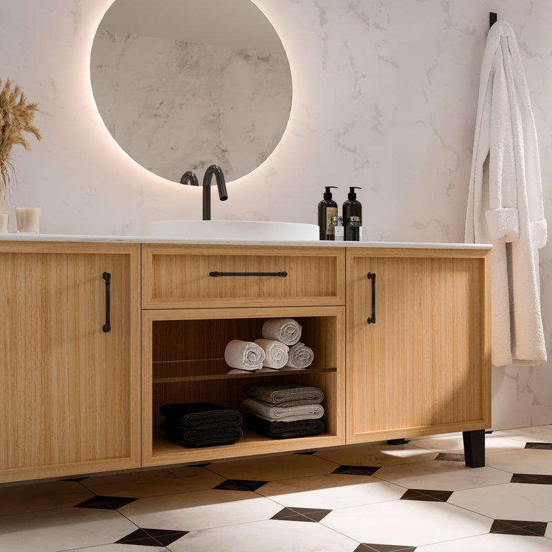 Set 20 Maniglie per Mobili 160 mm in Alluminio Emuca Suez Nero