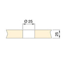 Connettore Quadrato a Incasso 2 Usb 37 mm Plastica Nero Emuca