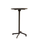 Tavolo Alto Vega Ø60x102 h cm in Acciaio Taupe