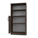 Scarpiera Armadio 2 ante e vano a giorno 71x38x130 cm Gabriella fango