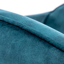 Divano 2 Posti 130x78x65 cm in Velluto Ottanio