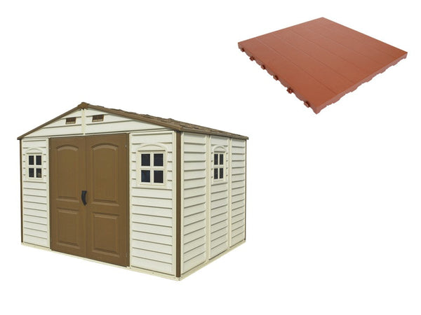 prezzo Sol pour Jardinière 325x240x233 cm en Plastique Terracotta