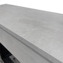 Camino Elettrico da Terra 96x35x96 cm Bellini in Legno Effetto Cemento      