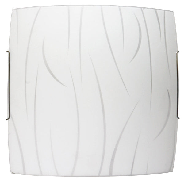 prezzo Plafonnier 1xE27 Crochets Fil Acier Verre Plaque Blanc E-Energy Simone