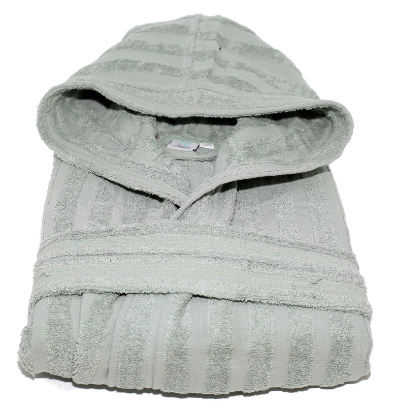 Accappatoio in Spugna 100% Cotone Sally Lines Salvia Taglia S/M