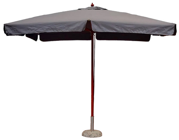 Ombrellone da Giardino 3x3m Palo Ø48 mm in Legno e Poliestere Grigio prezzo