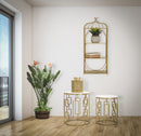 Gabbietta da Muro con Mensole 38x22x92 cm in Ferro Oro