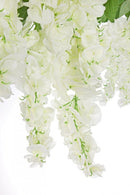 Pianta Artificiale Albero Glicine Bianco H320 con Vaso Verde