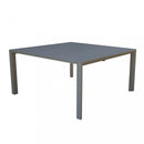 Tavolo Bilbao 150x100/150x74 h cm in Alluminio Taupe