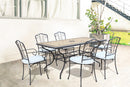 Tavolo Rettangolare Nereo 160x90x74 h cm in Acciaio Tortora