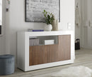 Mobile Buffet 3 Ante 138x42x86 cm in Legno TFT Lipari Bianco e Noce