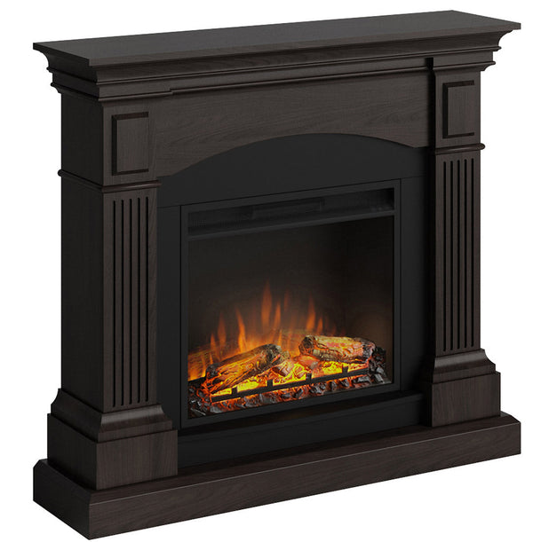 prezzo Cheminée électrique au sol effet flamme 1500W Tagu Magna Espresso Wengè