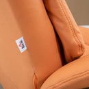 Poltrona Reclinabile e Girevole 80x84x104 cm in Microfibra Arancione