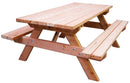 Set Birreria da Giardino con Panche Integrate in Legno Douglas Forestière
