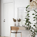 Specchio da Bagno a Parete Rettangolare 70x90 cm con Ganci in Vetro e MDF Bianco      
