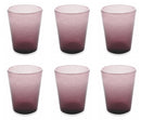 Set 6 Bicchieri Ø8x10 cm in Vetro Villa d'Este Home Tivoli Cancun Rosa