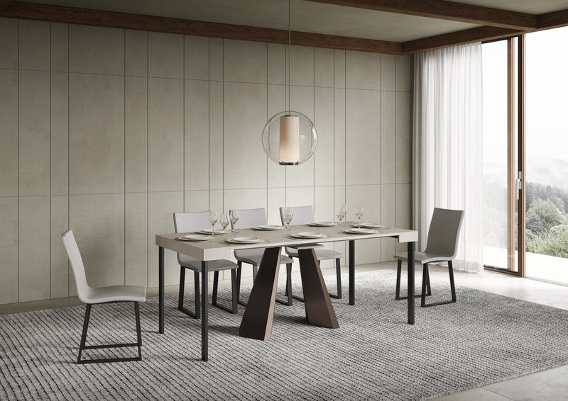 Consolle Allungabile 90-196x40x77 cm Diamante Small Cashmere Telaio Orso 