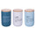 Lot de 3 Pots Double Face à Sel, Sucre et Café 750 ml en New Bone China VdE Tivoli 1996