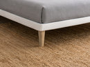 Letto 1 Piazza e Mezza con Rete Rivestita Similpelle Bianco Tessis Testata Button Varie Misure