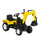 Tracteur à Pédales pour Enfants 107x42x71 cm 6 Roues en Acier et Plastique Jaune