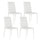 Lot de 4 chaises Cleo en simili cuir blanc 40x42xH96 cm