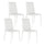Lot de 4 chaises Cleo en simili cuir blanc 40x42xH96 cm