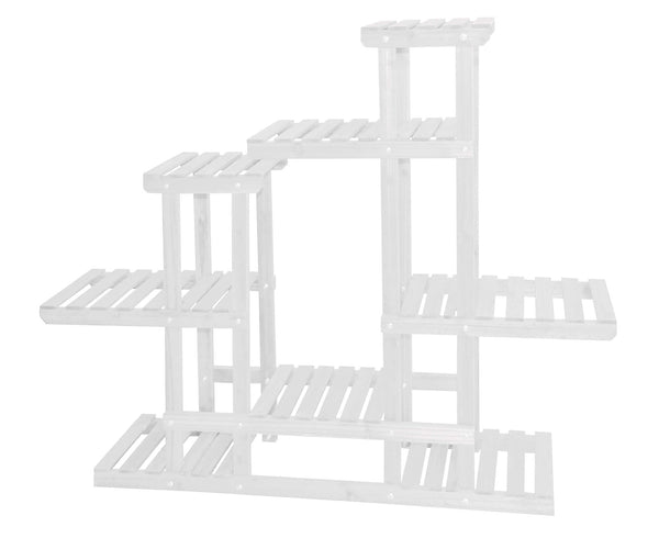 Cache-pot en bois 120x98 cm 8 places Blanc prezzo